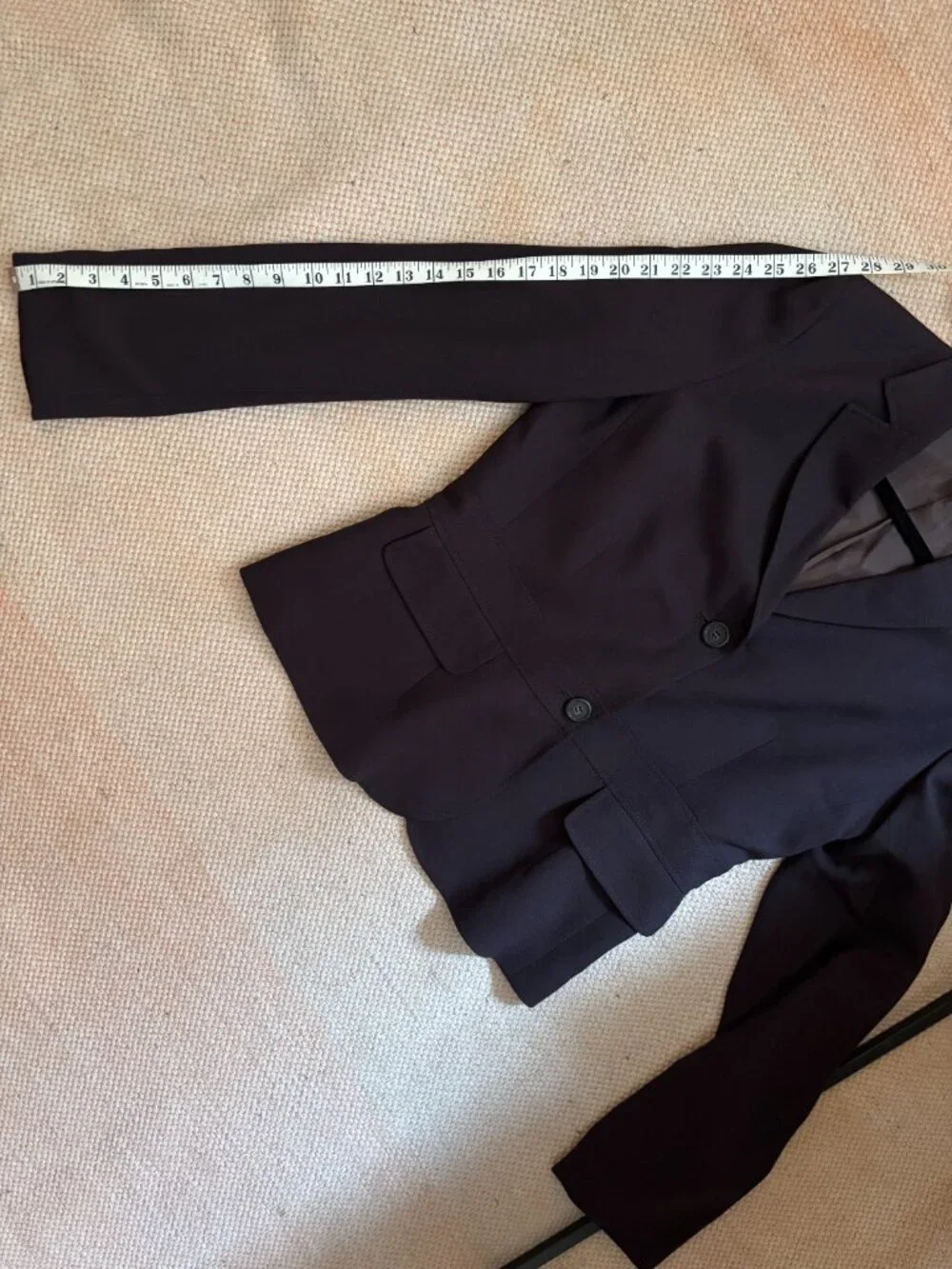 J.Crew 100% Wool Tailored Blazer Jacket Brown Single-Breasted Size 12 Tall